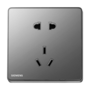 西门子（SIEMENS） 西门子插座 睿致系列极光灰色10A五孔电源插座 五孔插座10只装