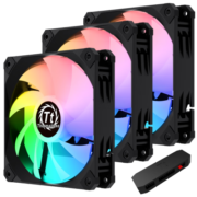 Tt（Thermaltake）枭龙 12 ARGB 机箱风扇（ARGB风扇*3/集线器*1/主板同步/减震设计/PWM智能温控）