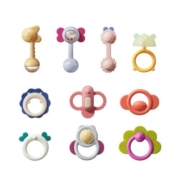 babycare宝宝手摇铃婴儿玩具益智抓握训练牙胶可咬0-3-6个月1岁