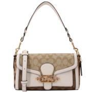 蔻驰（COACH）【官方直供】女士中号单肩手提包拼色PVC配皮2723IMR2K