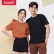 Baleno 班尼路 情侣款日系简约抗菌净色纯棉T恤*3件