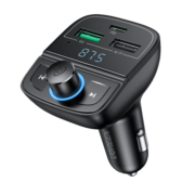 绿联 车载蓝牙接收器汽车MP3音乐U盘播放器 汽车车载充电器PD20W苹果14/13快充一拖二车充点烟器支持华为小米