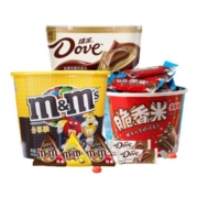 mm豆巧克力3桶装牛奶德芙士力架脆香米零食糖果休闲食品m豆旗舰店