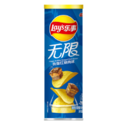 京喜特价app:乐事（Lay's）无限薯片零食休闲食品 吮指红烧肉味104g罐装