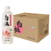 秋林（QiuLin）苏打水果味气泡水450ml*12瓶 0糖0脂肪 含膳食纤维汽水饮料整箱 白桃味