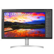 LG 31.5英寸 4K UHD HDR IPS屏 广色域 FreeSync 内置音箱 升降底座 游戏 超高清显示器 32UN650 -W