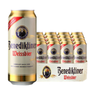 PLUS会员：Benediktiner 百帝王 小麦白啤酒 500ml*24听*2件