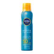 妮维雅（NIVEA）防水防汗男女适用 冰爽透明防晒气雾200ml 户外SPF50 德国进口