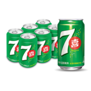 百事可乐7喜 7up 可乐 柠檬味汽水 碳酸饮料 330ml*6听 百事出品
