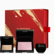 ILLAMASQUA 全明星限定礼盒（新版炫色腮红#Katie 牛奶粉 11g+高光#OMG 香槟金 3.2g+保湿妆前乳7ml+赠）