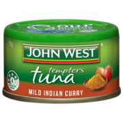 西部约翰（JOHN WEST）印度咖喱金枪鱼罐头 95g/罐  原装进口 方便速食 经典小绿罐