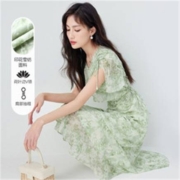 CHIU·SHUI 秋水伊人 女士碎花长裙 622205M326740130