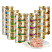 珍致（FancyFeast）猫罐头 普瑞纳泰国进口猫湿粮 宠物成幼猫金枪鱼肉猫零食营养食品 混搭口味85g*24罐