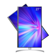 LG 27UL650-W 27英寸 4K显示器 HDR400 IPS硬屏 微边框 升降旋转 设计师 设计绘图 PS5外接液晶显示屏幕