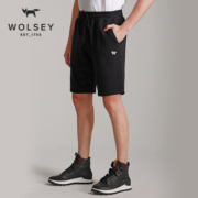 Wolsey男士短裤夏季新款运动裤黑色宽松男裤子五分裤休闲裤薄款裤