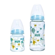 NUK婴儿新生婴儿玻璃奶瓶防摔仿母乳奶瓶防胀气防呛奶0-6个月以上