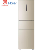 PLUS会员！Haier 海尔 BCD-252WXPS 风冷三门冰箱 252L 炫金