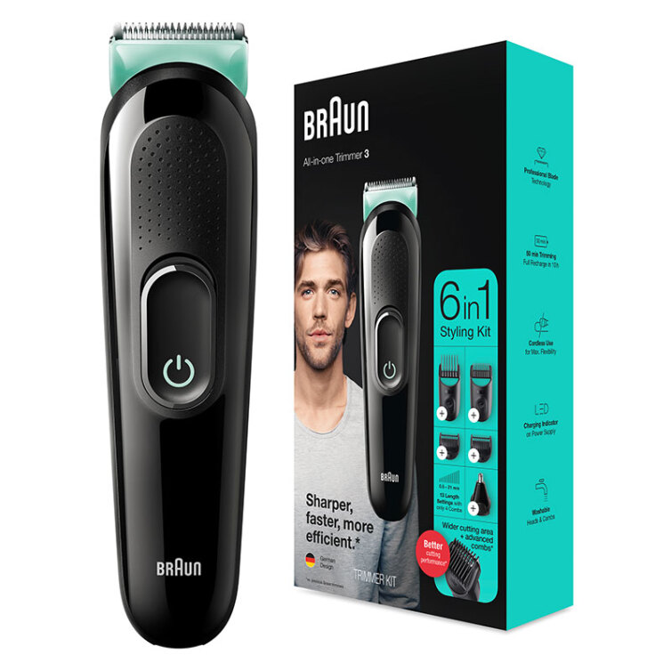 博朗（BRAUN）电动理发器电推剪剃头电推子家用理发【全家适用】MGK3