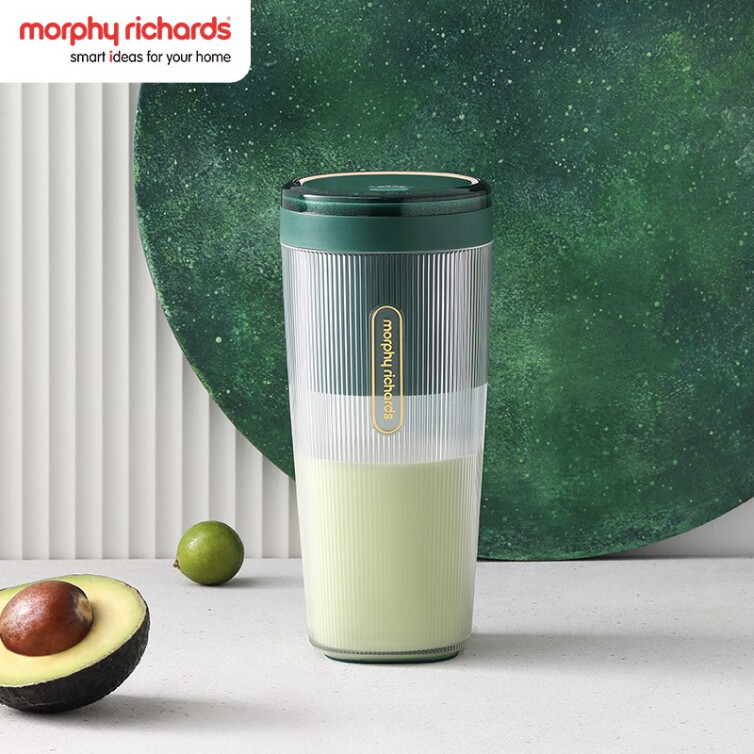 摩飞电器（Morphyrichards）榨汁机 便携式榨汁杯 网红无线充电果汁机 料理机迷你随行杯 MR9800 翡冷绿
