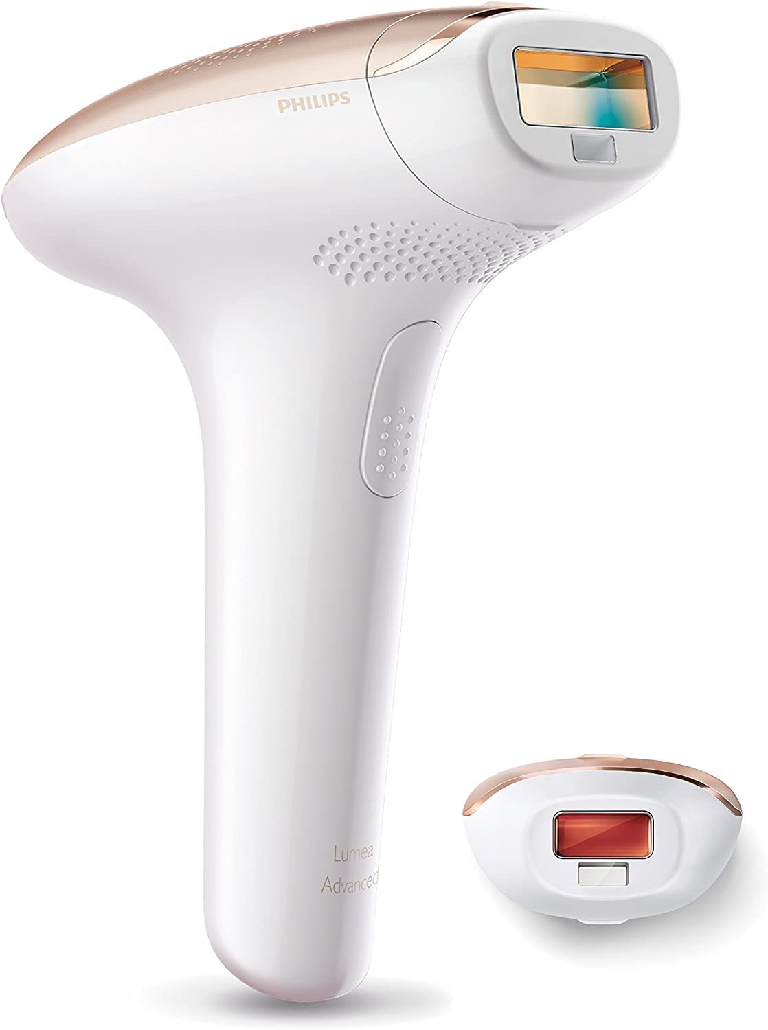 Philips 飞利浦 光 脱毛器 Lumor Advance 附带2个附属品(面部用・身体用) 光美容器 带收纳袋 交流式 香槟金/白色 SC1997/70