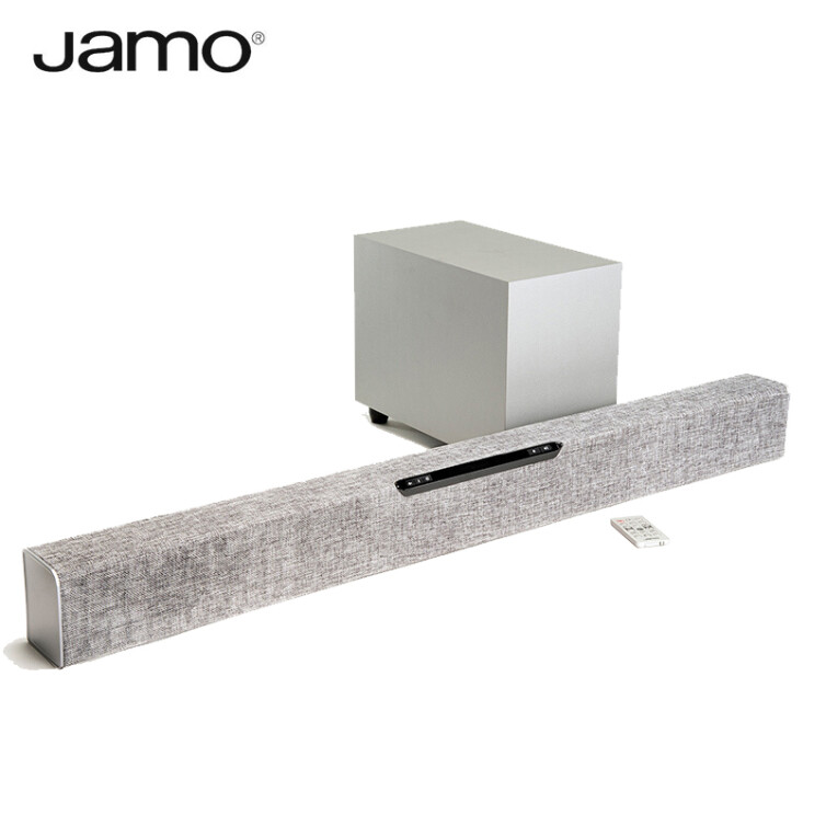 尊宝 JAMO SB40 SoundBar回音壁 家用音响电视蓝牙音箱家庭影院 虚拟5.1声道无线低音炮壁挂条形（银灰色）