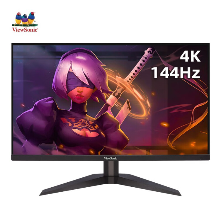 优派（ViewSonic）27英寸IPS 4K高分144Hz 1MS电竞游戏显示器 滤蓝光不闪屏 HDR 友达面板 100%sRGB色域覆盖 VX2758-4K-PRO