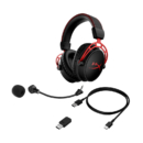 HyperX Cloud Alpha Wireless 游戏耳机 适用于PC,300小时电池寿命,DTS耳机:X空间音频,*海绵,双腔驱动器,降噪麦克风,耐用铝制框架