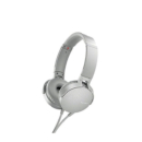 SONY 索尼 银色带麦克风的重低音折叠式头戴式耳机MDR-XB550AP 高清音质