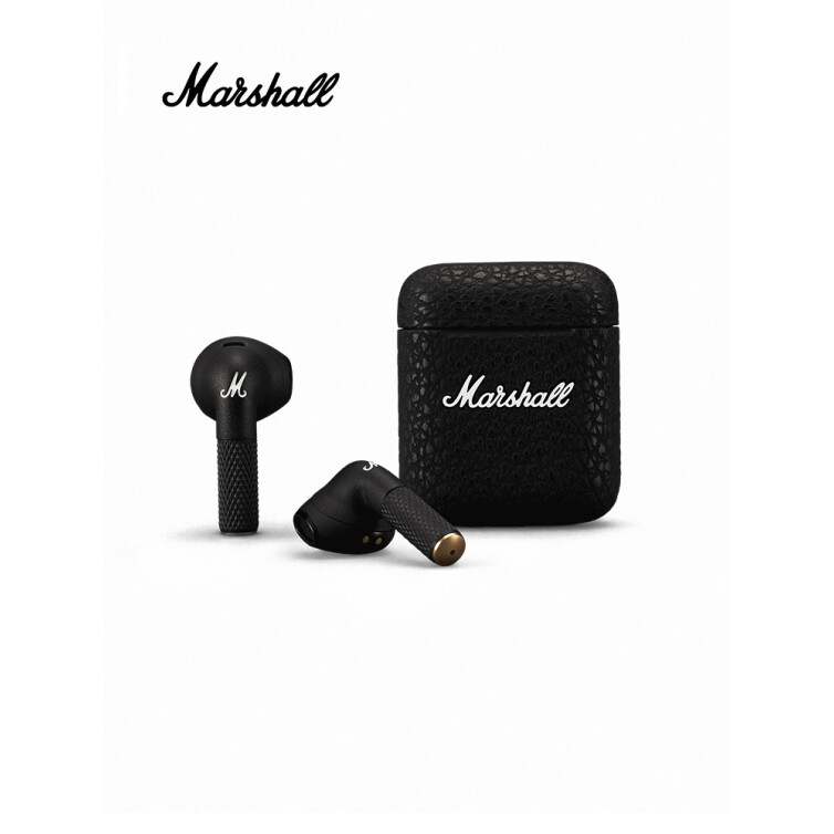 MARSHALL（马歇尔）MINOR III耳机真无线重低音防水3代无线蓝牙TWS耳麦 黑色
