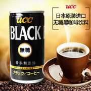 UCC 悠诗诗 即饮咖啡 无糖黑咖啡饮料 185ml*4罐
