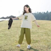 啪吡熊  女童短袖套装