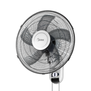 美的（Midea）五叶大风量壁扇家用空气通风电风扇节能低噪风扇商用款金属外壳广角摇头风扇 FWA40YA