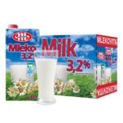 妙可Mlekovita 波兰进口 全脂牛奶纯牛奶 1L*12盒 整箱装