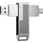 联想（Lenovo）128GB Type-C USB3.2 固态U盘 SX5Pro系列 银色 读速500MB/s 双接口设计 多台设备互传