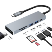 友博士 Type-C扩展坞macbook苹果笔记本电脑转换器usb c转接头mac拓展坞 HDMI4K+PD60W+USB3.0+SD/TF
