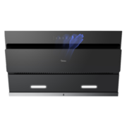 美的（Midea）21立方大吸力家用近吸侧吸式自清洁抽油烟机挥手感应自清洗吸油烟机抽烟机排烟机新品JN205 单烟机 家电