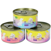 K9 天然湿粮狗罐头 鲜享罐三文鱼+鸡肉丝+全蛋黄 1罐