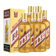茅台王子酒 金王子 53度 酱香型高度白酒 整箱装 500ML*6