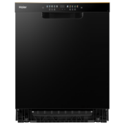 海尔（Haier）洗碗机嵌入式大容量15套 独立式全自动家用 80℃双微蒸汽 智能开门烘干 EYW152286BK【1级水效】