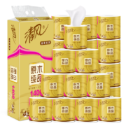 京喜特价APP、需抢券：清风 原木金装卷纸4层140克10卷*2件