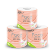 洁柔卷纸 粉Face 加厚4层120g卫生纸*30卷 4D立体印花 婴儿可用
