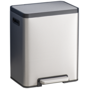 科勒（KOHLER）分类带盖干湿分离厨房家用办公室不锈钢缓降双桶20L（10L+10L）