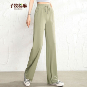 PLUS会员：子牧棉麻 女士休闲裤 Z23CB002001