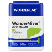 WonderLab奶蓟草护肝片 排毒净肝胶囊60粒 进口水飞蓟 熬夜小魔方