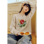 补贴购：PEACEBIRD WOMEN 太平鸟女装 爱丽丝联名 女士软糯毛衣 AYEEC345983