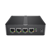 倍控J4125软路由N5105四核2.5G千兆网卡2500M爱快Win10网心云Linux工控机 G30黑J4125四网2.5G 准系统（无内存硬盘）
