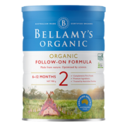 贝拉米(Bellamy's) 澳洲进口有机较大婴儿配方奶粉 2段(6-12月) 900g/罐