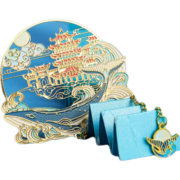 品卓好礼 开学礼物定制刻字金属书签镂空纪念毕业礼盒古典中国风送老师学生简约创意文创产品精美博物院 【长鲸跃海】信封装