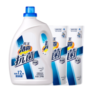 洁霸（ATTACK）抗菌除螨无磷洗衣液JOY专供装3kg*1瓶+1.5kg*2袋 新老包装随机发