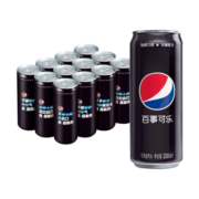 百事可乐 无糖黑罐细长罐 330ml*12罐 箱装（新老包装随机发货 ）